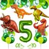 Dinosaur 1 -9 Years Old Birthday Party Balloon Background Decoration Number Set Birthday Number Balloon Set Green 