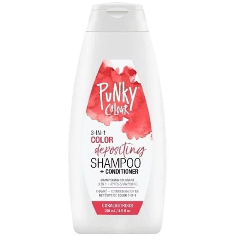 Punky Colour 3-in-1 Color Depositing Shampoo + Conditioner Coralustrous