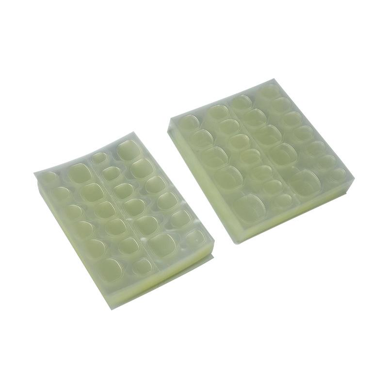 Enhanced Jelly Gel Nail Stickers - Strong Adhesion, Reusable, Double-Sided Adhesive, Long-Lasting, Removable False Nail Patches.