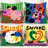 Hot C-CChinese Zodiac Cushion Cover Comfortable Reversible Pillow Cover Ideal for Car Sofa Bedroom & Beyond