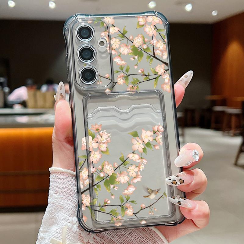 

Чехол-визитница Цветущая вишня для Samsung Galaxy S24 S25 Edge S23 S22 Ultra S21 FE A52 A14 A34 A54 A15 A25 A35 A55 5G A16 A26 A36 A56 For Samsung S25 Edge