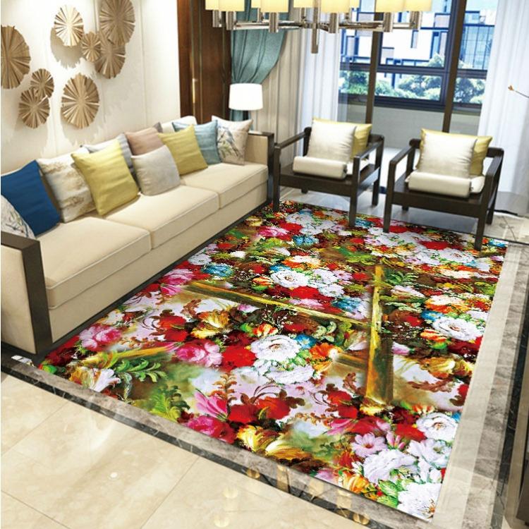 European Style Living Room Carpet Bedroom Bedside Carpet Dining Room Carpet Floor Mat Balcony Door Mat