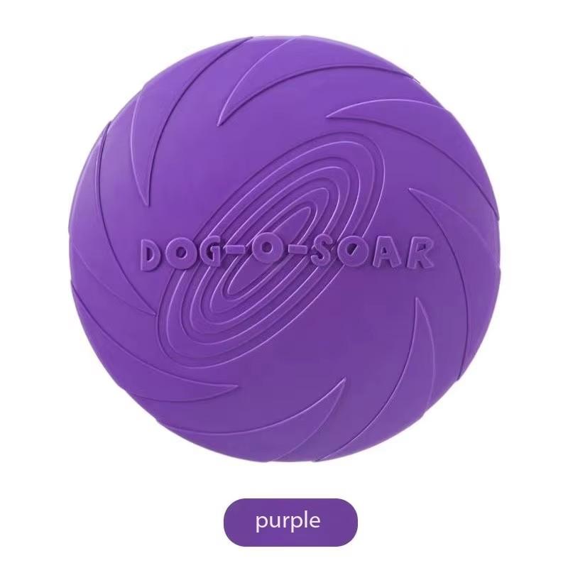 Dog Flying Disc Toy Durable Bite Resistant Floating Flying Disk For Pet Training Interactive Throw Fetch Water Food Container 15cm фиолетовый
