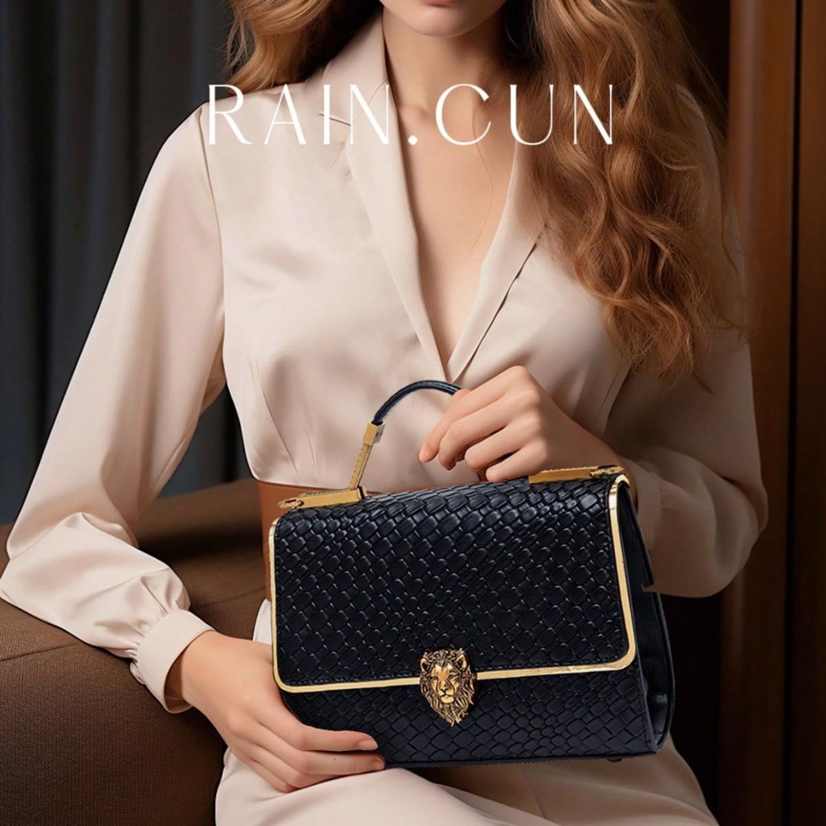 

High-End Women s Woven Shoulder Handbag: Chic Design for Daily Commute 24.2x8.4x18 cm чёрный