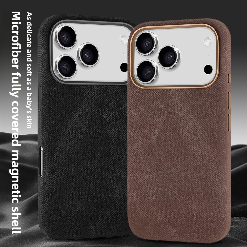 Fleece Strong Magnetic Charging Phone Case for iPhone 17 Pro Max 16 Plus Air 15 14 13 12 Pro Metal Lens Frame Protective Cover