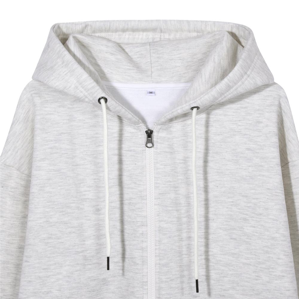 Rocked Garage [Unisex] Oversized Two-Way Zip-Up Hoodie (Fleece-Lined)