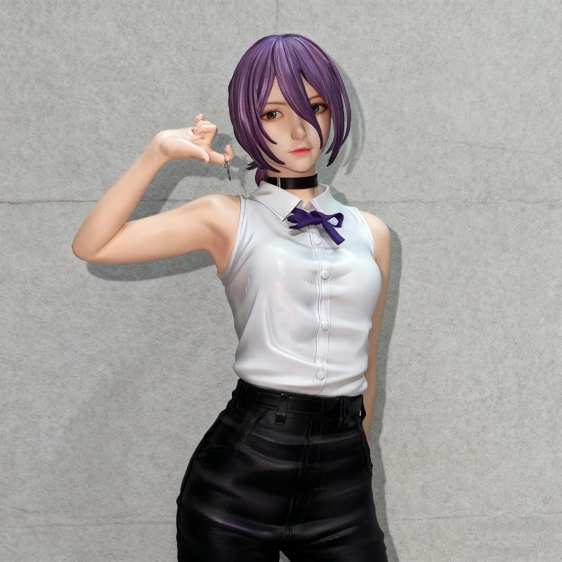 Kettensägenmann 1/6 Reze Actionfigur 32cm Exquisite PVC Doppelkopf-Statue Anime Hübsches Mädchen Modell Spielzeug Schreibtisch Deko Sammlerstück Geschenk