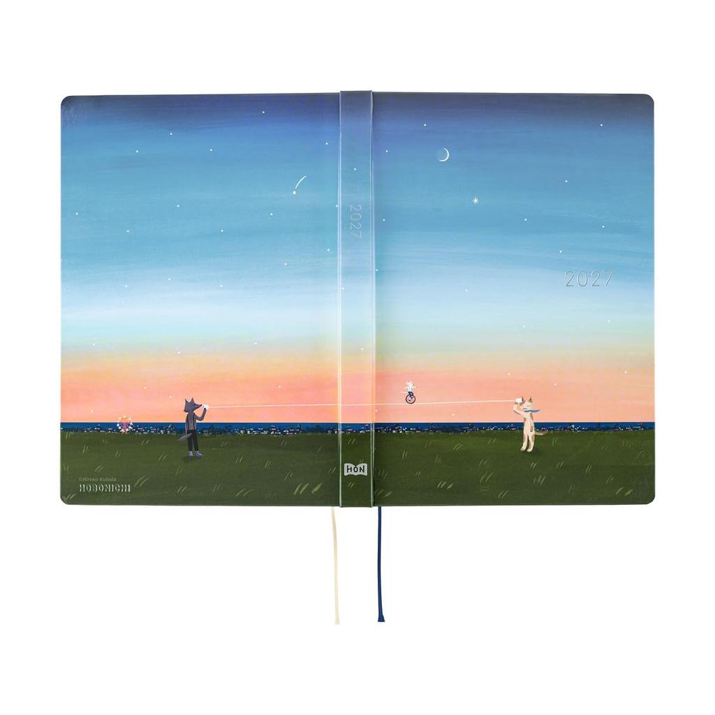 Hobonichi Techo 2027 HON Hiroko Kubota String Telephone Until the Moon is Full 1 page per day January Monday / [A5 / / / start]