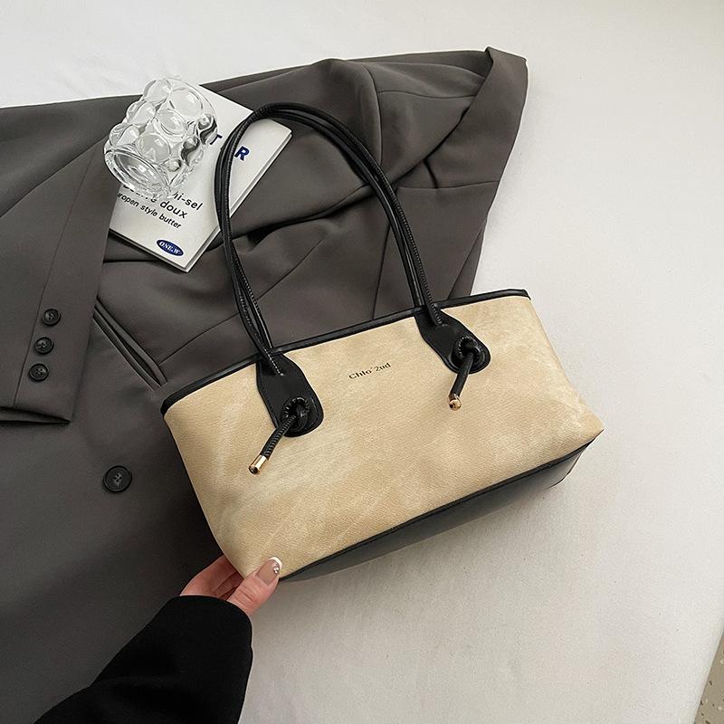 Trendy commuter bag women's 2025 new retro popular fashion shoulder bag texture casual versatile tote bag