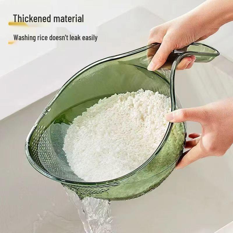 Rice Washing Sieve Basket: Multi-functional Kitchenware for Draining and Washing Vegetables & Rice, with Handle.