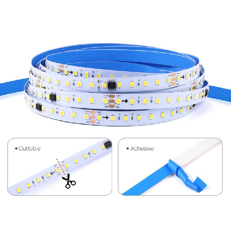 Running Water Flow Chasing LED Strip Lights 24V Motion Sensor Self-adhesive Tape Light For Stair Corridor Ceiling Room Decor