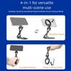 Portable Metal Phone Holder Stand Foldable Design Adjustable Viewing Angle For Smartphones Video Calls Home & Office Use