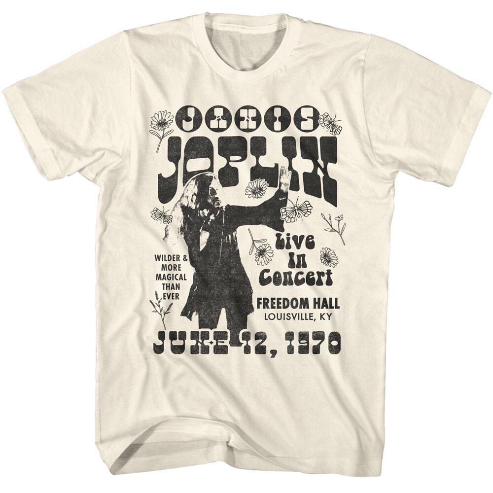 Janis Joplin Live In Concert Freedom Hall 1970 Men T Shirt Rock Soul Merch XL
