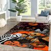 Halloween Pumpkin Faces Floor Mats for Living Room, Bedroom and Room Decoration Are Suitable for Gifts.