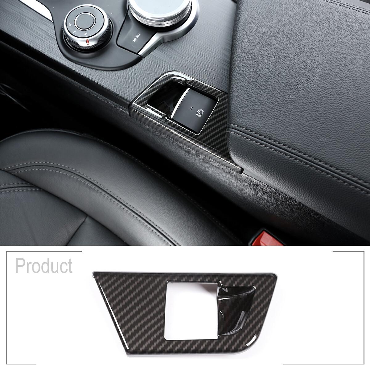 Carbon Fiber Electronic handbrake Cover Trim For Alfa Romeo Giulia 2017 2018