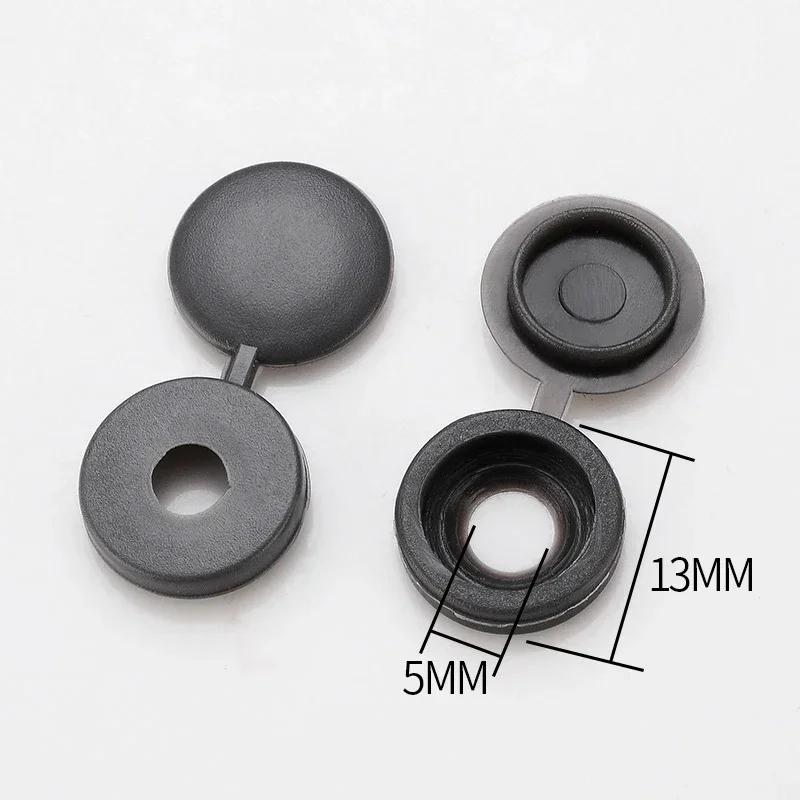 10/500PCS Motorcycle Car Screw Caps Nuts Covers Foldable Snap Protective Cover Hinge Plastic Button Furniture Upholstery Cover
