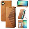 For Samsung Galaxy A07 5G/A07 4G Case Calf Texture PU Leather Wallet Phone Cover with Wrist Strap