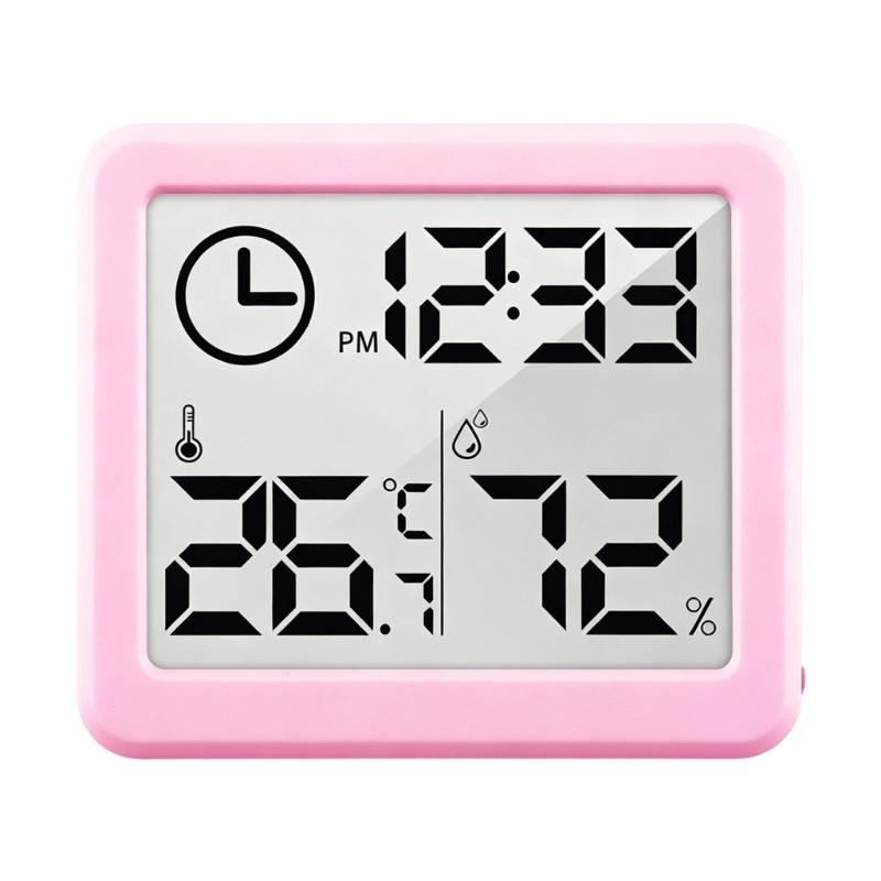 Temperature Humidity Meter Clock Temperature Format And Celsius For Home Office