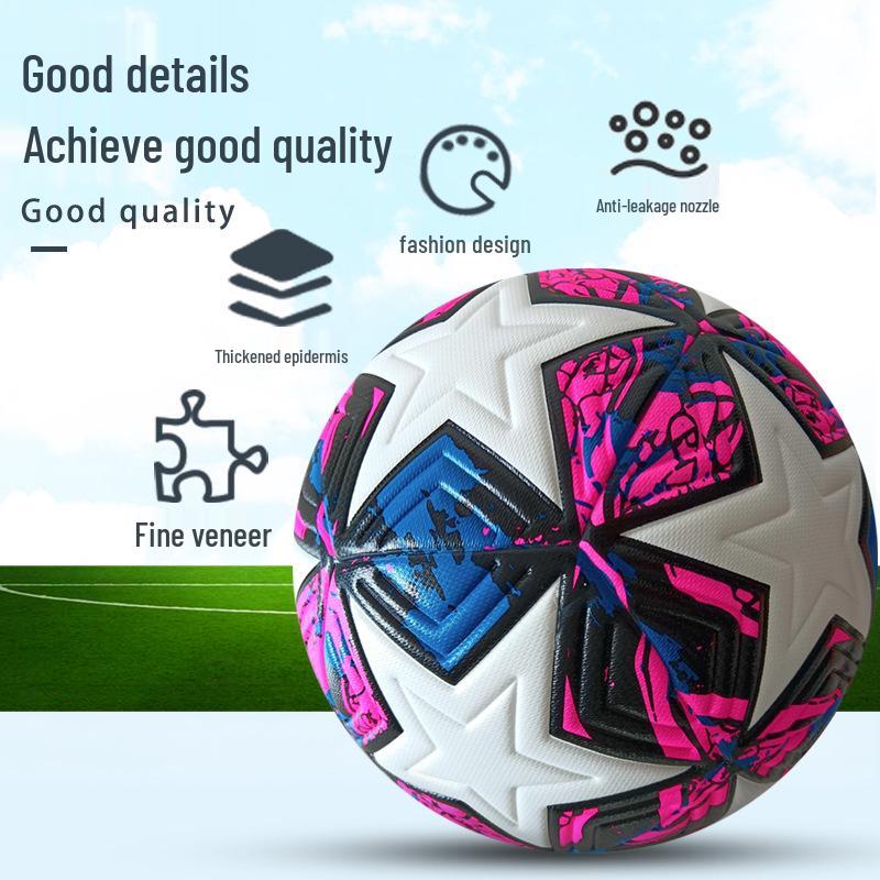 Champions League Series Size 5 Wear-Resistant PU Soccer Ball for Adult Competition/Outdoor Sports