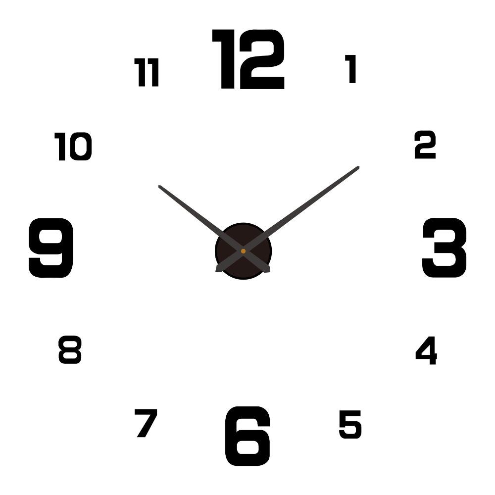 

Minimalist Digital Clock 3D Hanging Clock Creative DIY Wall Clock Office чёрный