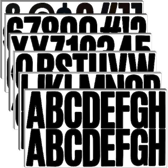 Bemeol 600 Pieces 36 Sheets Letter Stickers 2.5 Inch Alphabet Stickers Self Adhesive Sticker Letters for Bulletin Board Classroom Home Decor(Black)