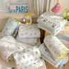 Cartoon Printed Wrinkled Yarn Summer Quilts Cozy Single and Double Air-Conditioned Quilt Cooling Breathable Home Soft Bedspread