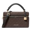 Jana Signature Reißverschluss Goldene Beschläge Beschichtetes Canvas Tragetasche Mini Damen Braun