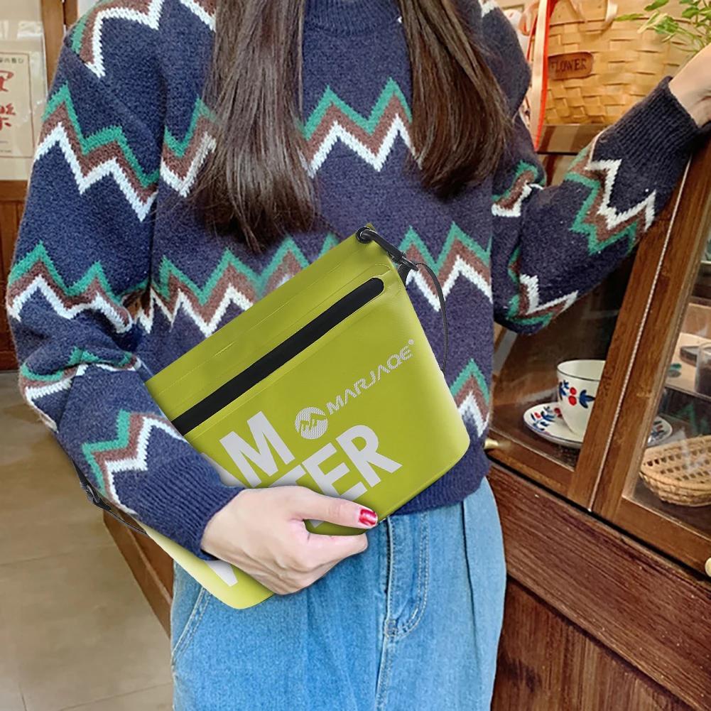 Waterproof Diving Shoulder Pack with Zipper PVC Swimming Shoulder Pack High-Capacity Portable Multifunctional for Camping Travel