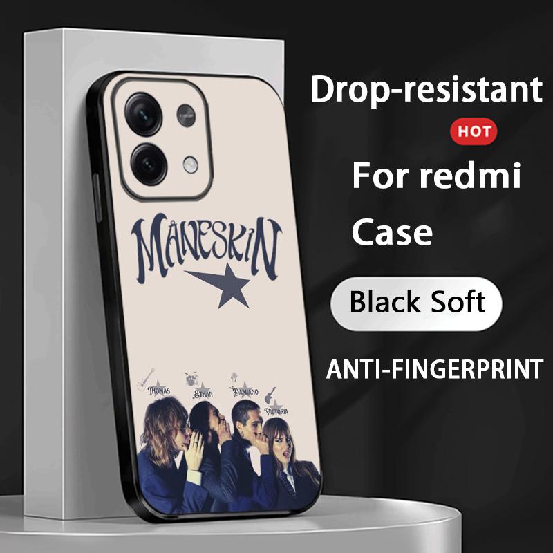 

Maneskin cool band pattern design Phone Case For Redmi Note 14 13 12 11 Pro Plus S 5G 14C A3 Soft Black Phone Cover Redmi Note 11 4G