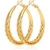 JEMARA Silver Hoop Earrings for Women Trendy Hypoallergenic 925 Sterling Silver Post Hoop Earrings Thick Twisted Large Silver Hoop Earrings