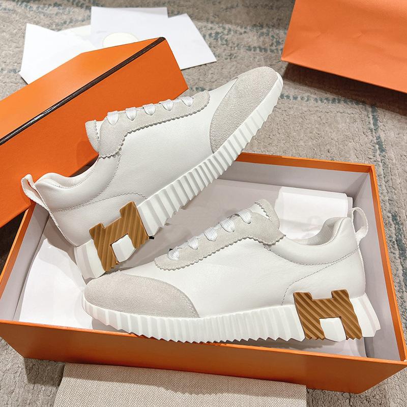 European Hh Men'S Shoes Sports Shoes Leather Mesh Shoes Breathable Versatile Lace-Up Light Luxury High-End Height Increase