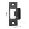 4Pcs Door Reinforcement Plates Stainless Steel Heavy Duty Deadbolt Strike Plates Latch Door Strike Plate Extender Security Kit