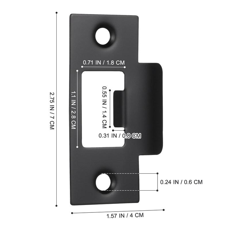 4Pcs Door Reinforcement Plates Stainless Steel Heavy Duty Deadbolt Strike Plates Latch Door Strike Plate Extender Security Kit