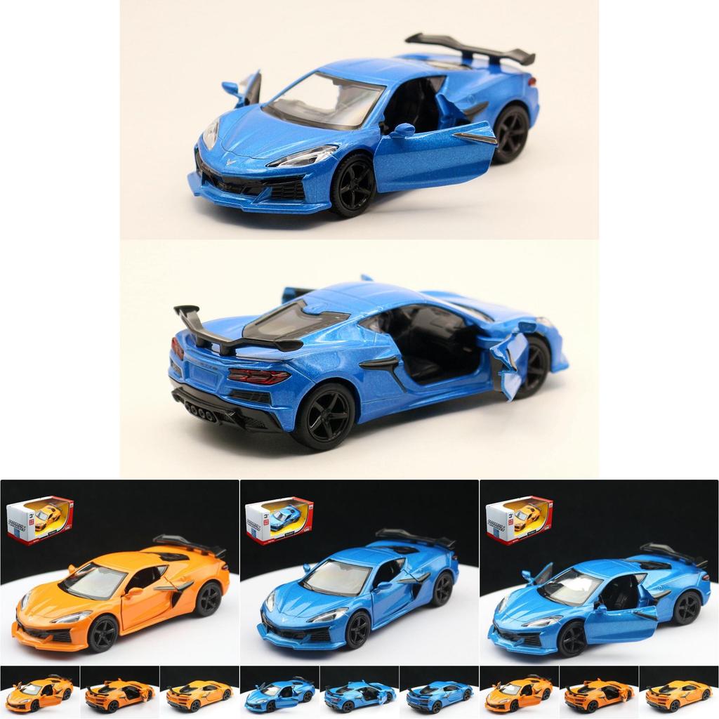 Model Alloy Chevrolet Corvette Z06 Sports Car Toy With Opening Doors For Kids