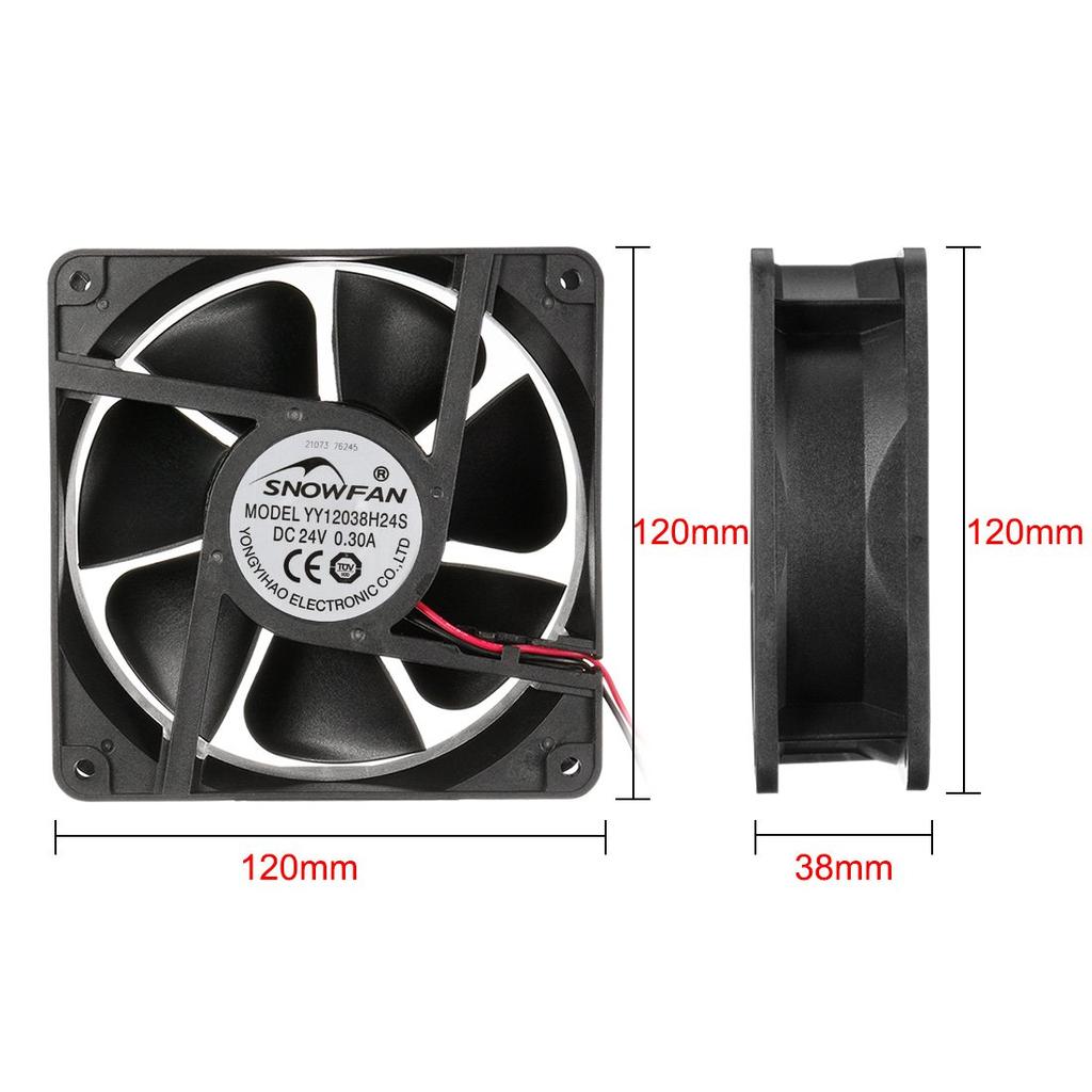 Uxcell Cooling Fan Laptop Fan 120mm X 38mm 24V DC 3000RPM