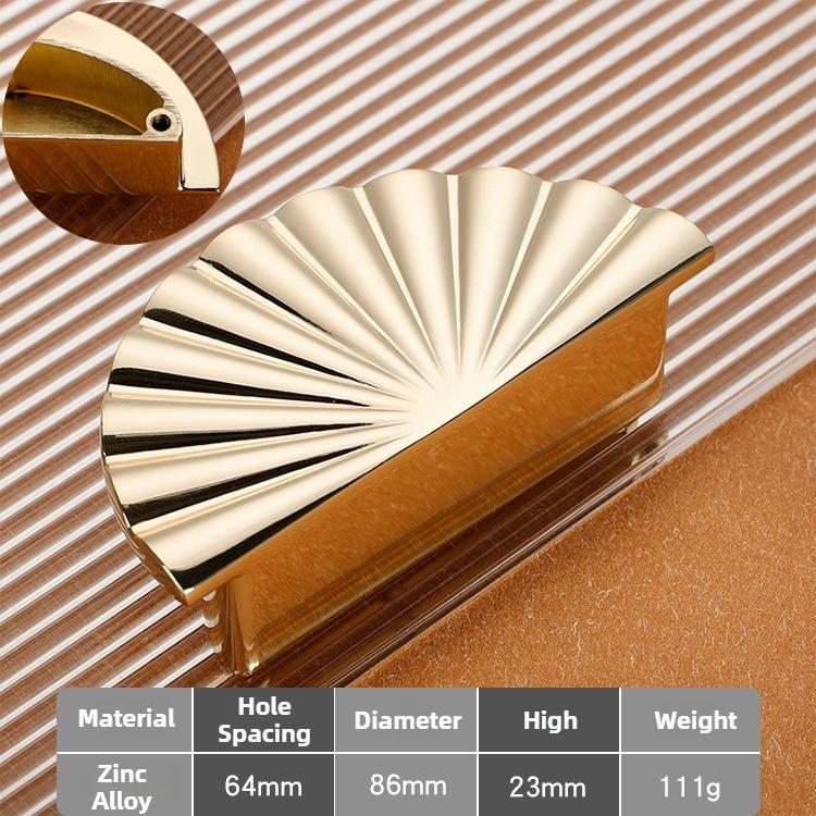 Modern Minimalist Light Luxury Zinc Alloy Semicircular Pair-Mounted Pulls Nordic Style Cabinet Kitchen Drawer Wardrobe Handles