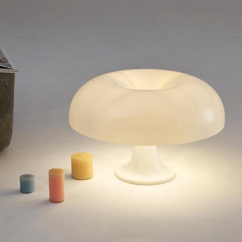 Nordic Style Korean Mushroom LED Bedside Lamp - Shatter-Resistant Decorative PC Table Light