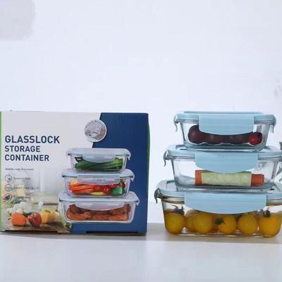 ZISIZ 3-Piece Glass Food Storage Container Set