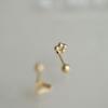 Exquisite S925 Sterling Silver Triangle Openwork Flower Screw Earrings