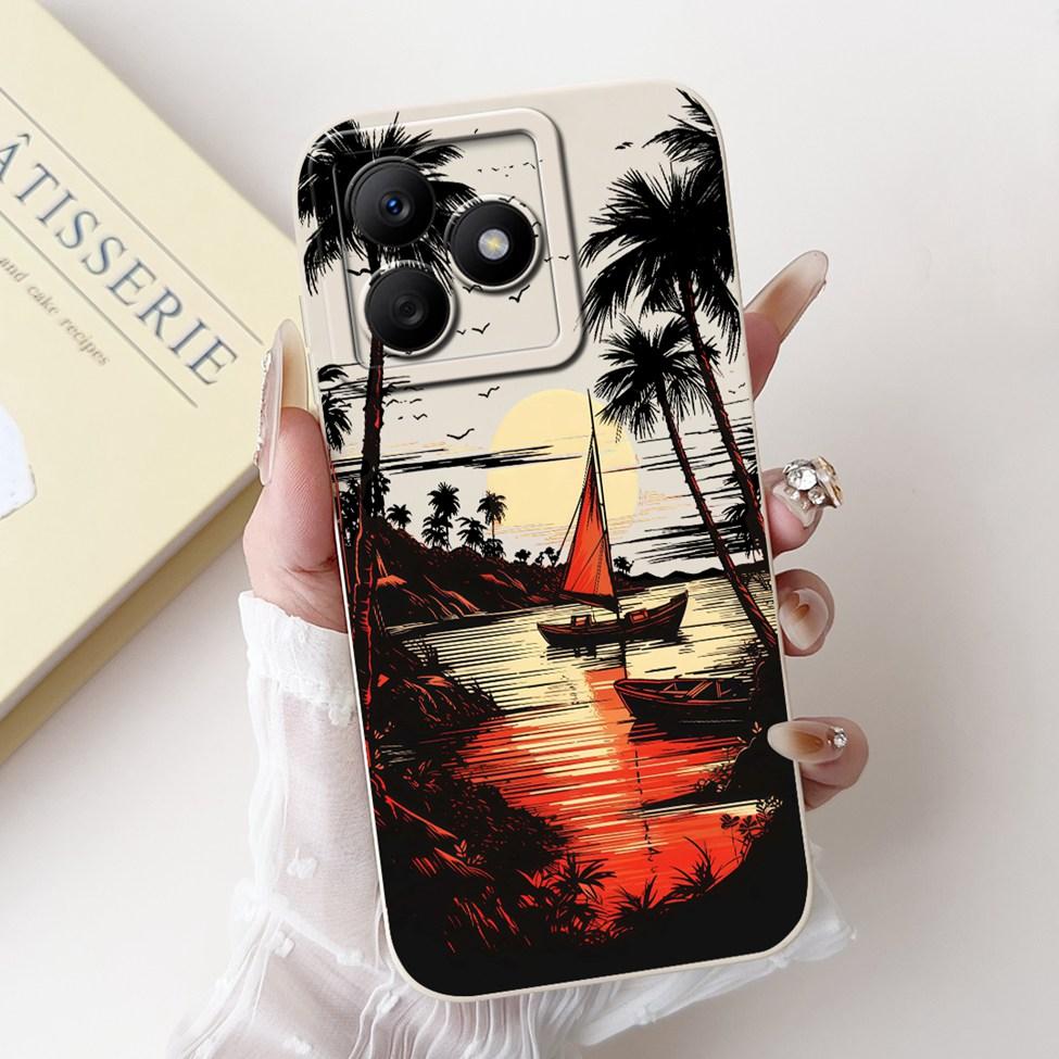 For Realme C61 RMX3939 RMX3930 C63 RMX3939 Case For Realme C63 Cover Luxury Fashion Flower Kawaii Girl Cute Cat Shockproof Shell