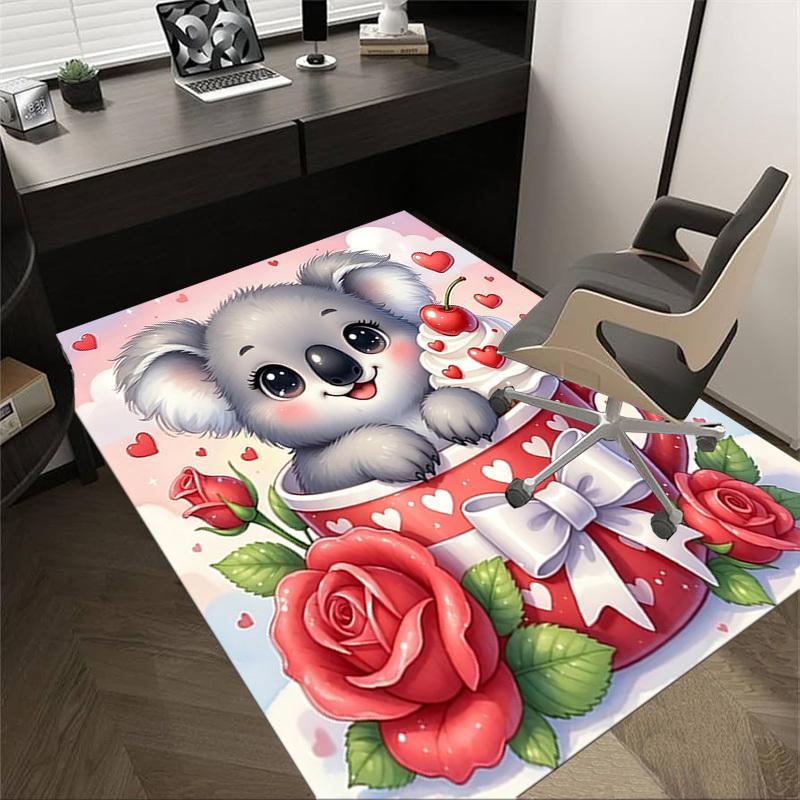 

1PC Koala Cupcake Extra Large Non-Slip Floor carpet, Office, family, bedroom, Studio - Large Area Rug,Longlasting Material-K0327 60cm by 90cm