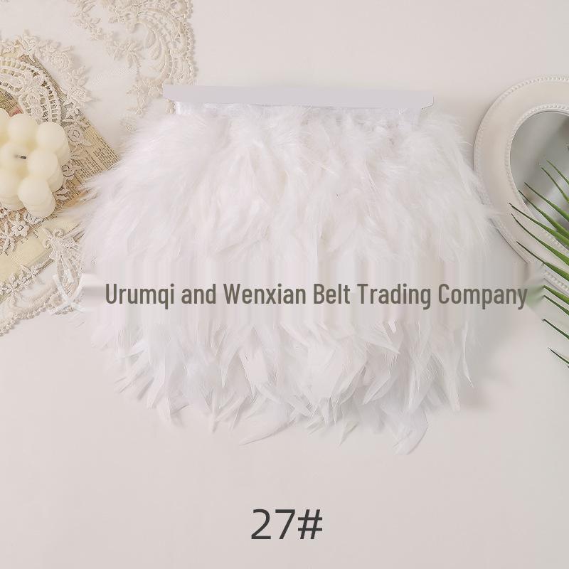 10-15CM Turkey Feather Trim for Clothing, DIY, and Jewelry Decor