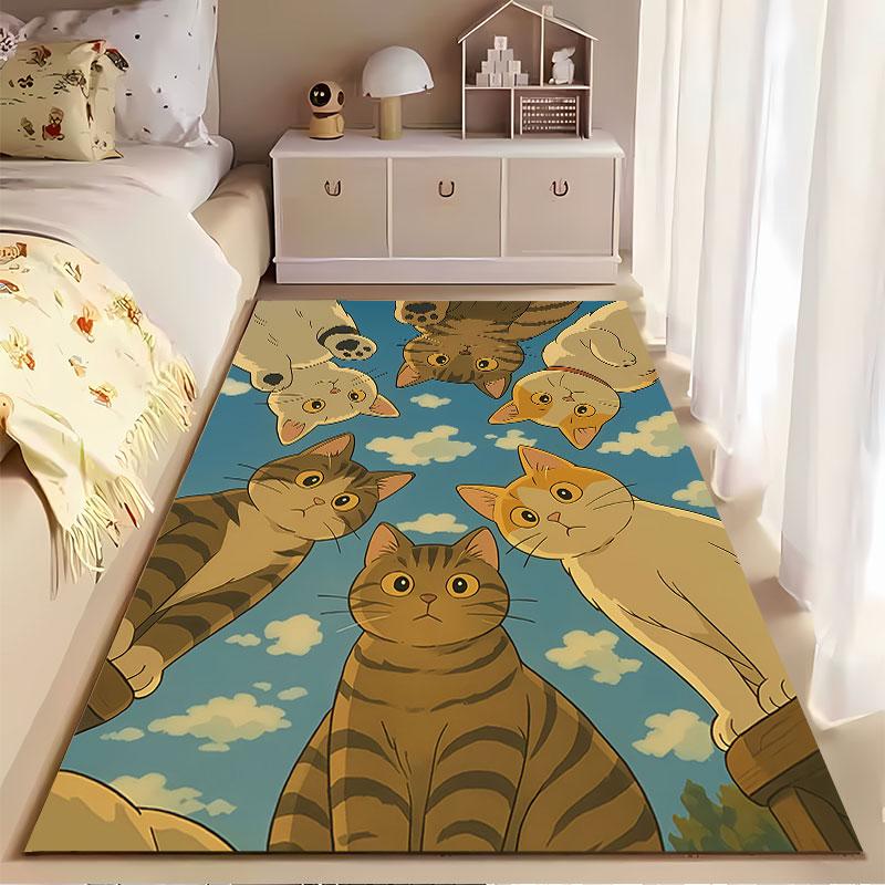 Curious Cats Sky View Carpet suitable as a non-slip mat for the living room or bedroom sofa