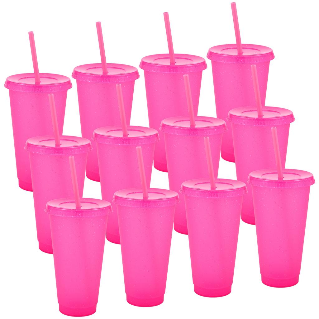 10/12Pcs Color Changing Cups Straw Tumbler With Lid Cold Drinking Cup for Birthday Party Travel Juice Mug Fashion Water Bottle