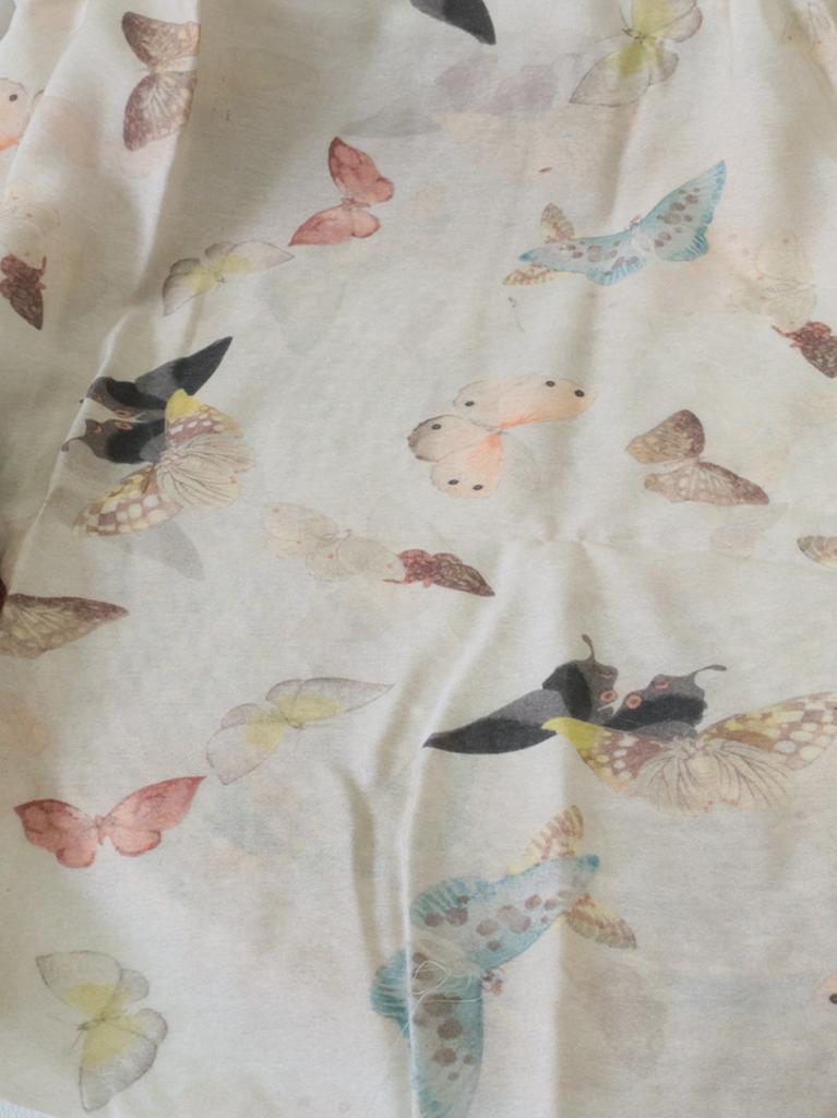Chinese Style Floral Tencel Linen Fabric Lightweight Printed Cloth for Hanfu Cheongsam Dress Anti Mosquito Pants Garment Mater