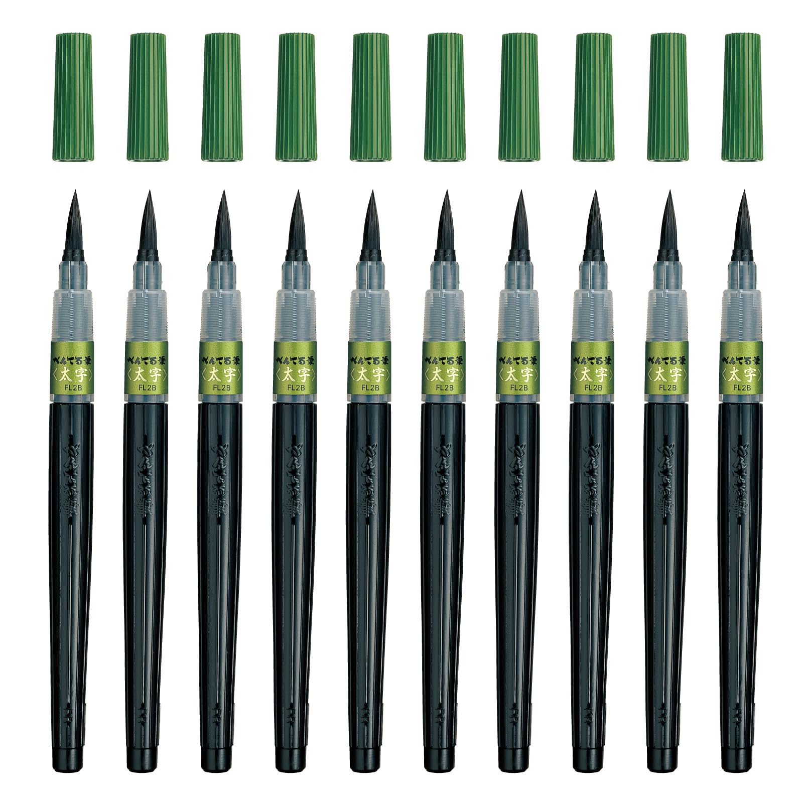 

Pentel Кисть Pentel 10 Ручка, Кисть, Жирный, Черный, Штук, XFL2B(10) чёрный