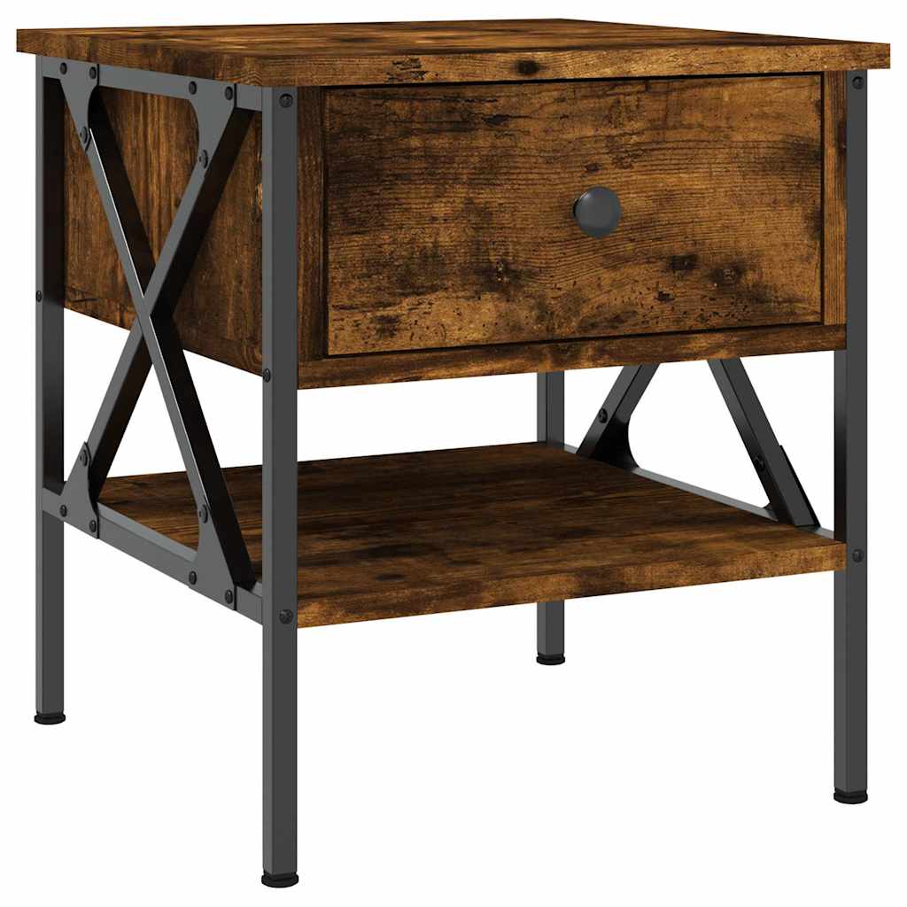 Nightstands 2 Pcs Smoked Oak 40 X 42 X 45 Cm Engineered Wood