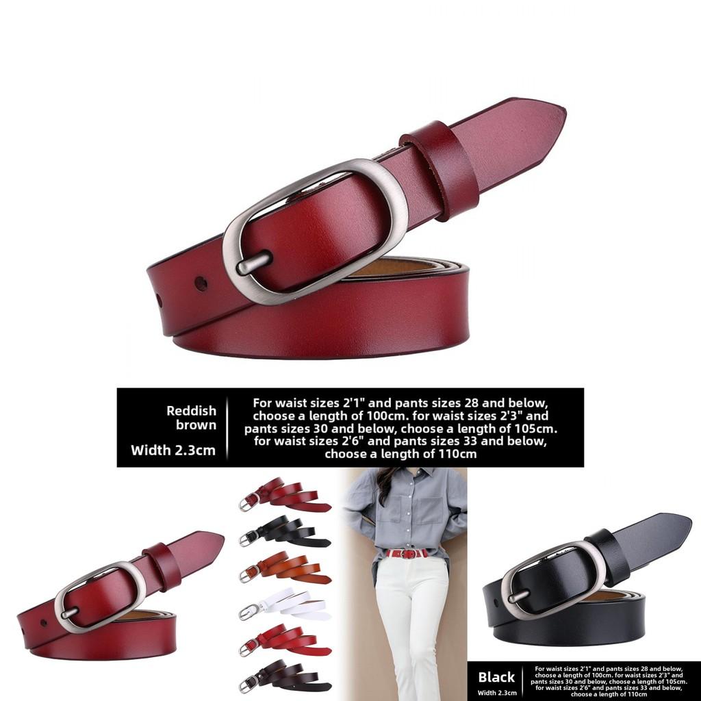 Elliptical Alloy Buckle Womens Belt For Fashion And Work