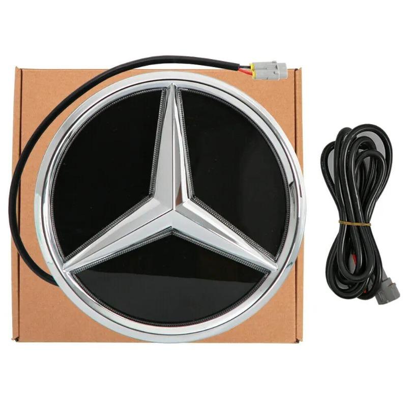 Für Mercedes Benz GLC X253 GLE W167 GLS X167 V W447 Glänzend Schwarz und Silber LED Spiegel Stil Frontgrill Stern Emblem Logo