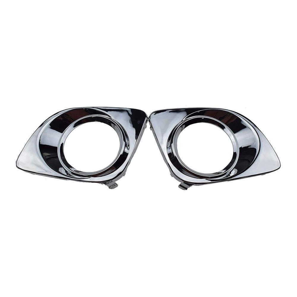 Left & Right Front Bumper Fog Light Trim Chrome Fits For Toyota Venza 2009-2012